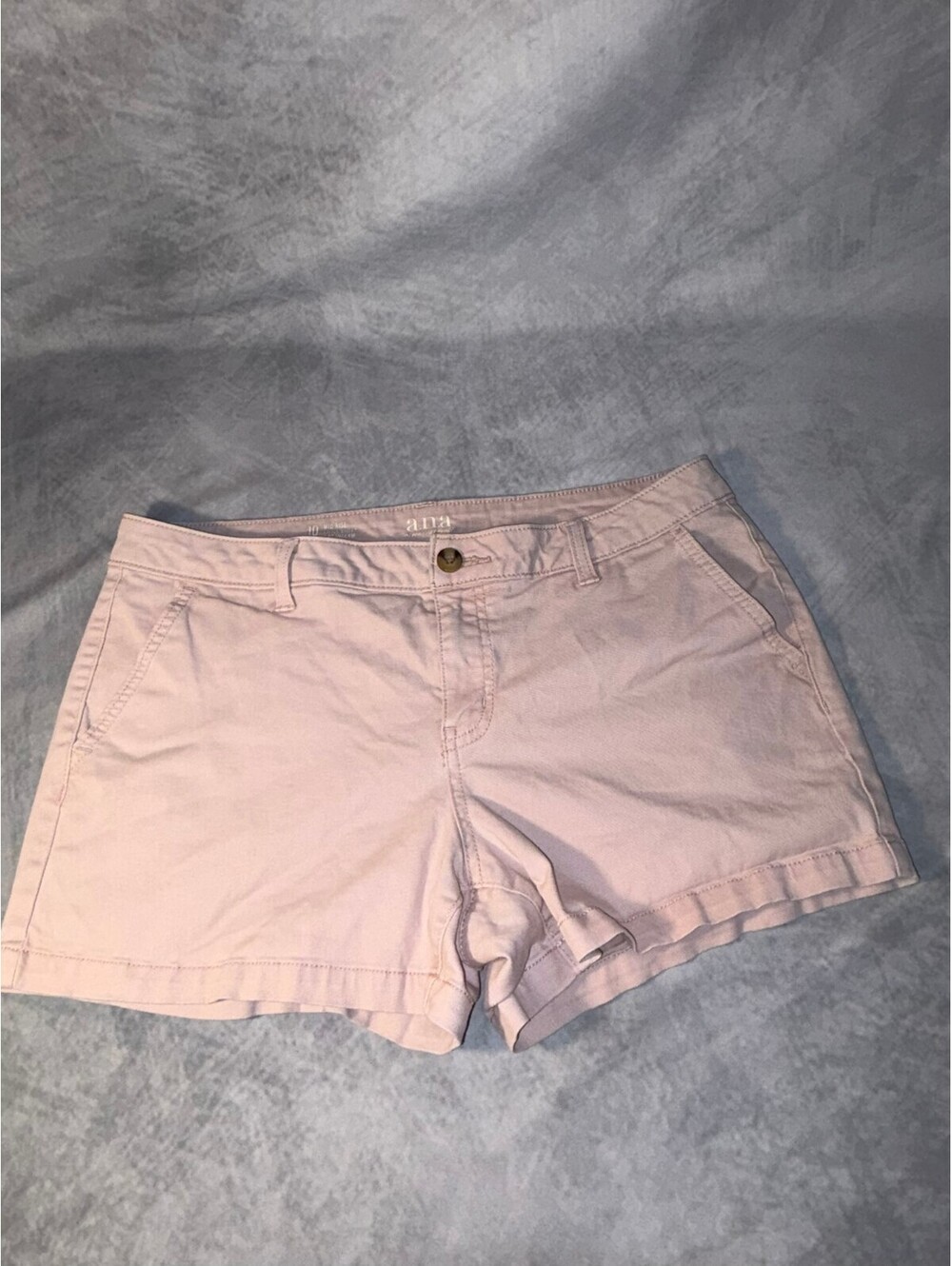 a.n.a A New Approach Women's Size 10 Pink Peach Mid Rise Twill Shorts